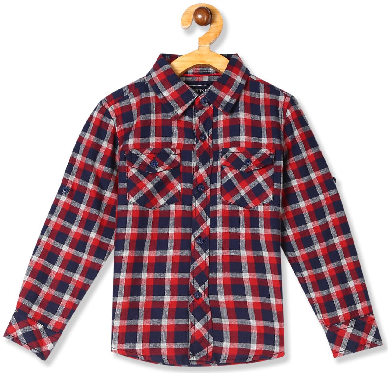 

CHEROKEE Boy Cotton Checked Shirt Red