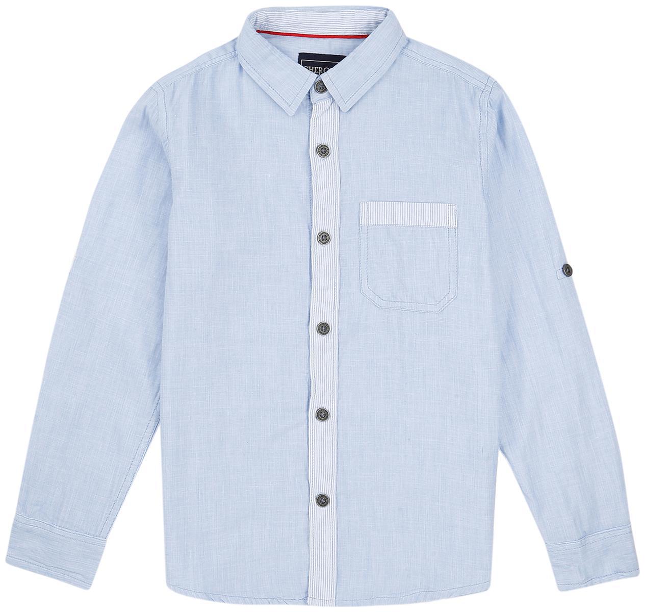 

CHEROKEE Boy Cotton Solid Shirt Blue