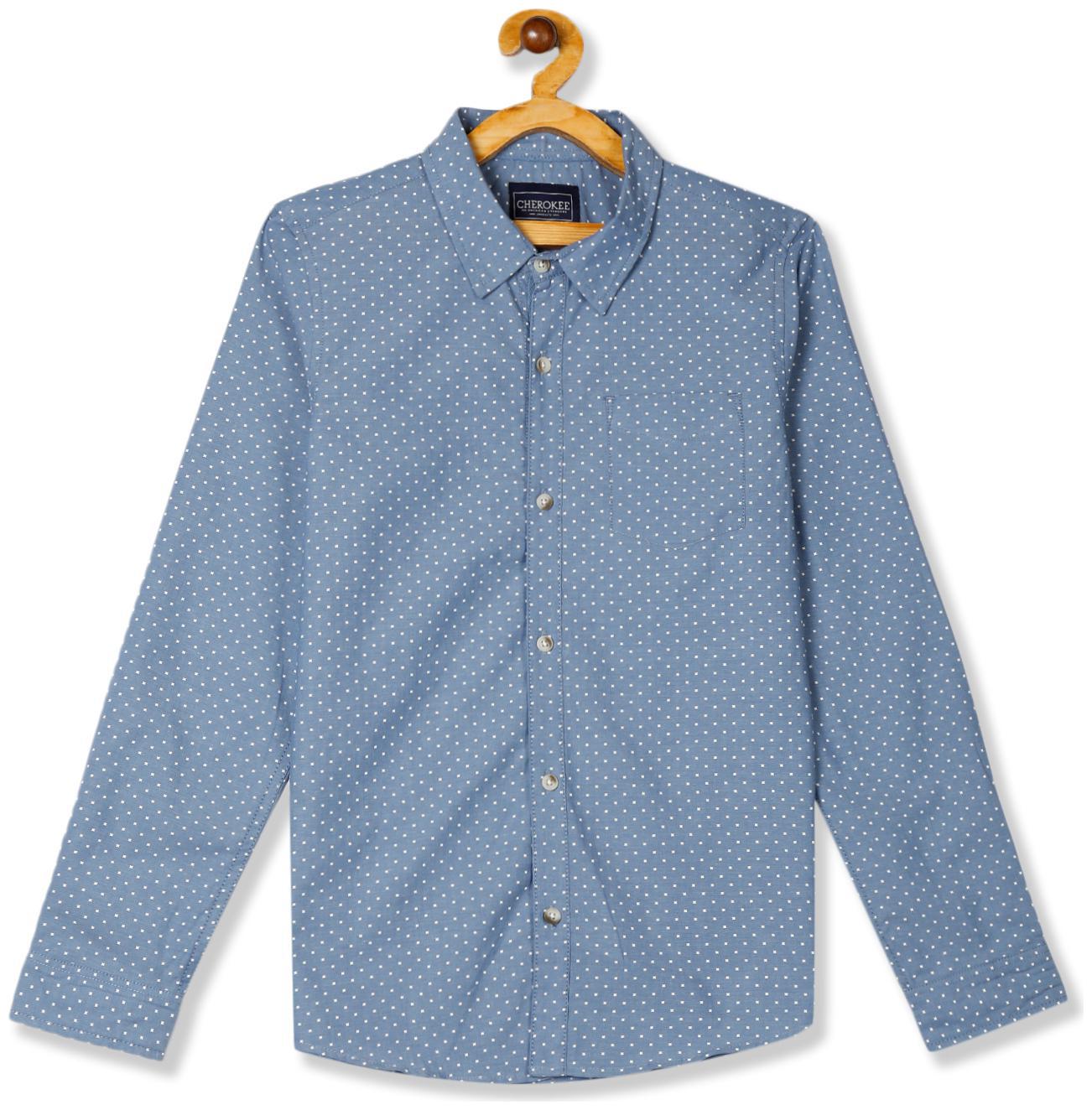 

CHEROKEE Boy Cotton Printed Shirt Blue