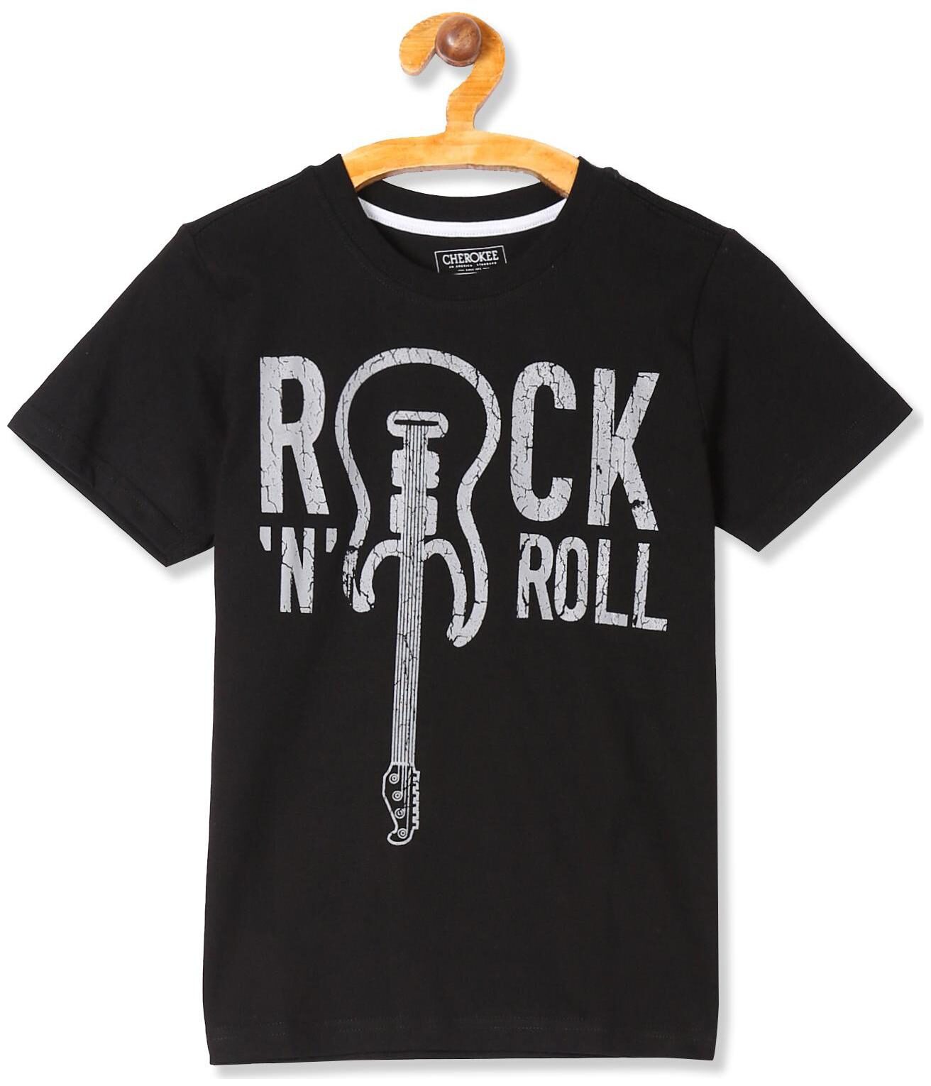 

CHEROKEE Boy Cotton Printed T-shirt - Black
