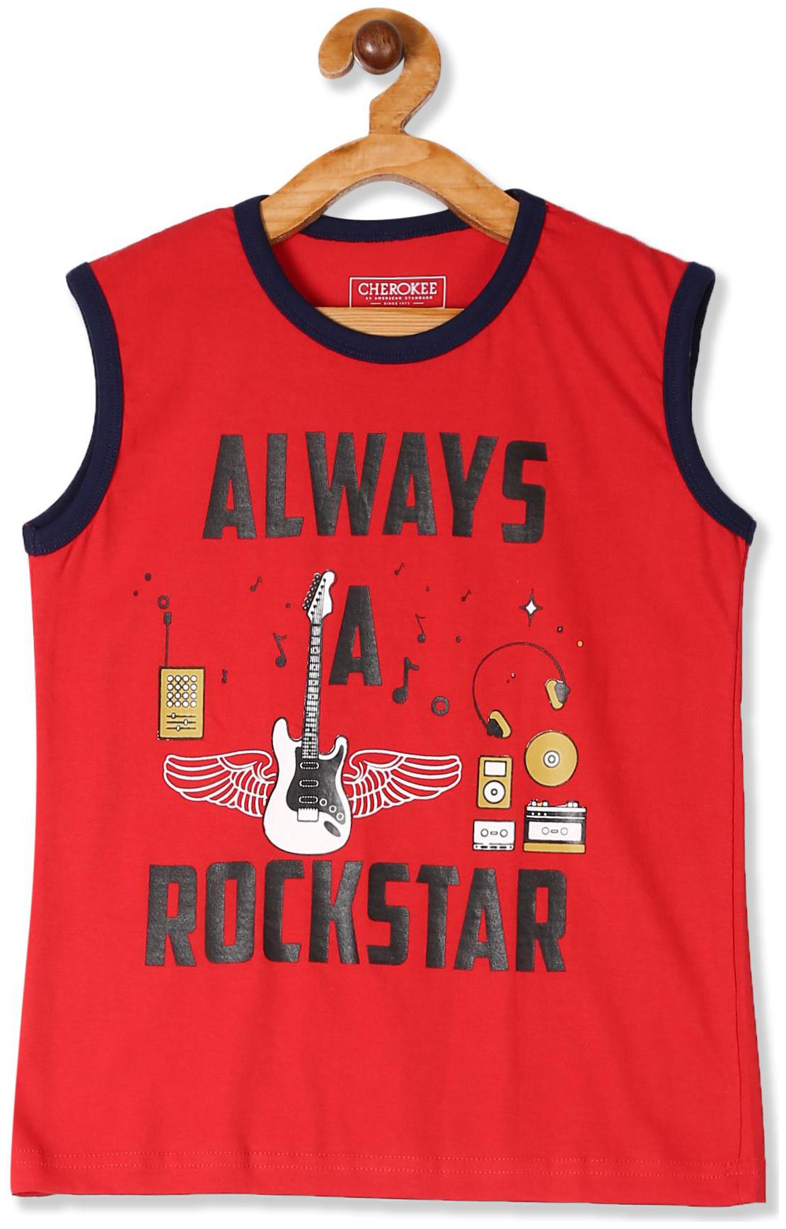 

CHEROKEE Boy Cotton Printed T-shirt - Red