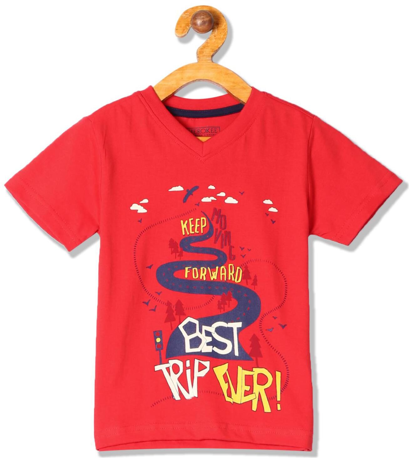 

CHEROKEE Boy Cotton Printed T-shirt - Red