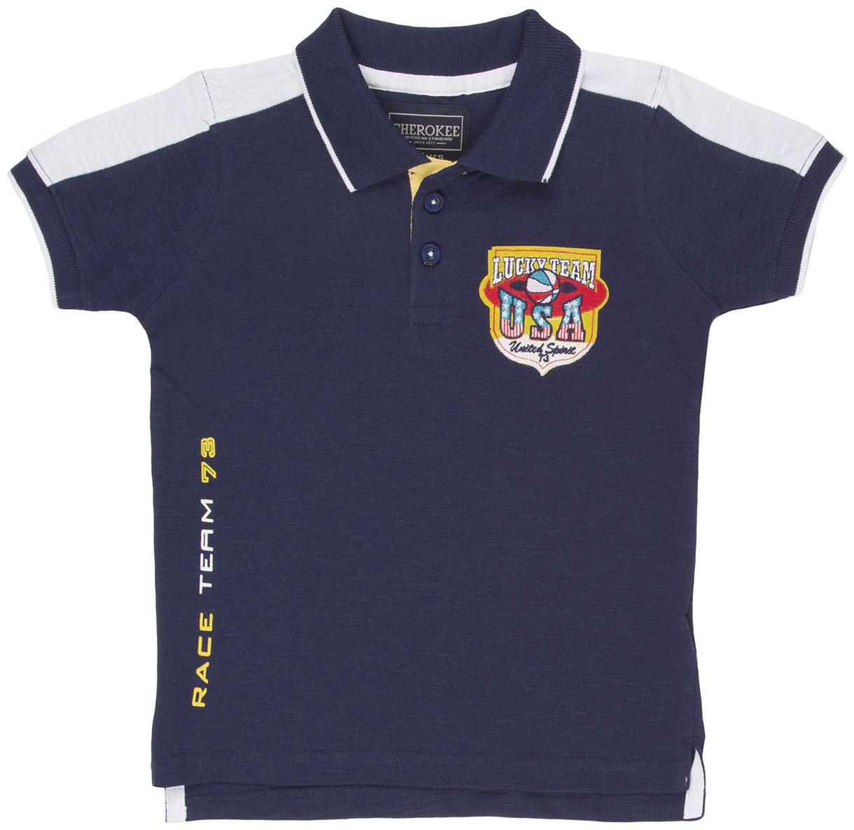 

CHEROKEE Boy Cotton Colorblocked T-shirt - Blue