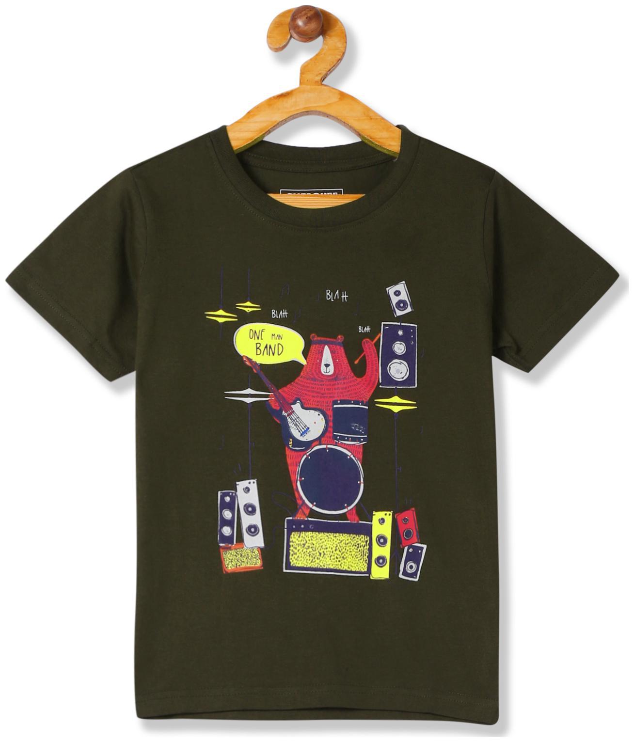 

CHEROKEE Boy Cotton Printed T-shirt - Green
