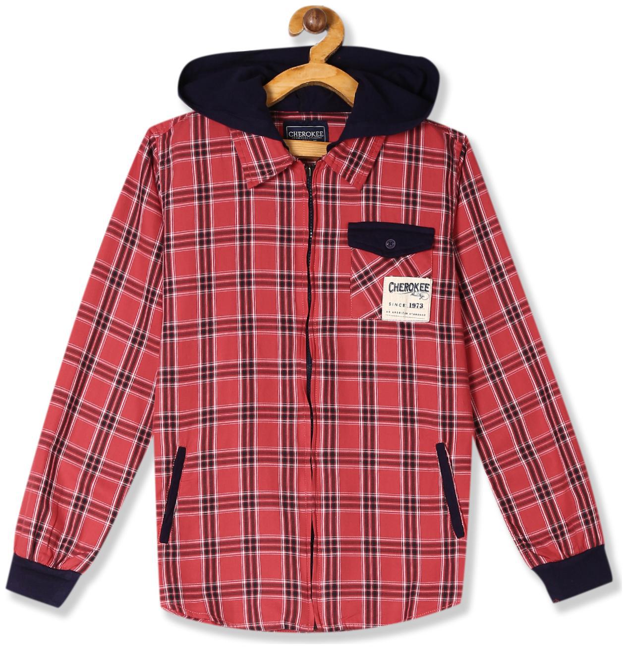 

CHEROKEE Boy Cotton Checked Shirt Red