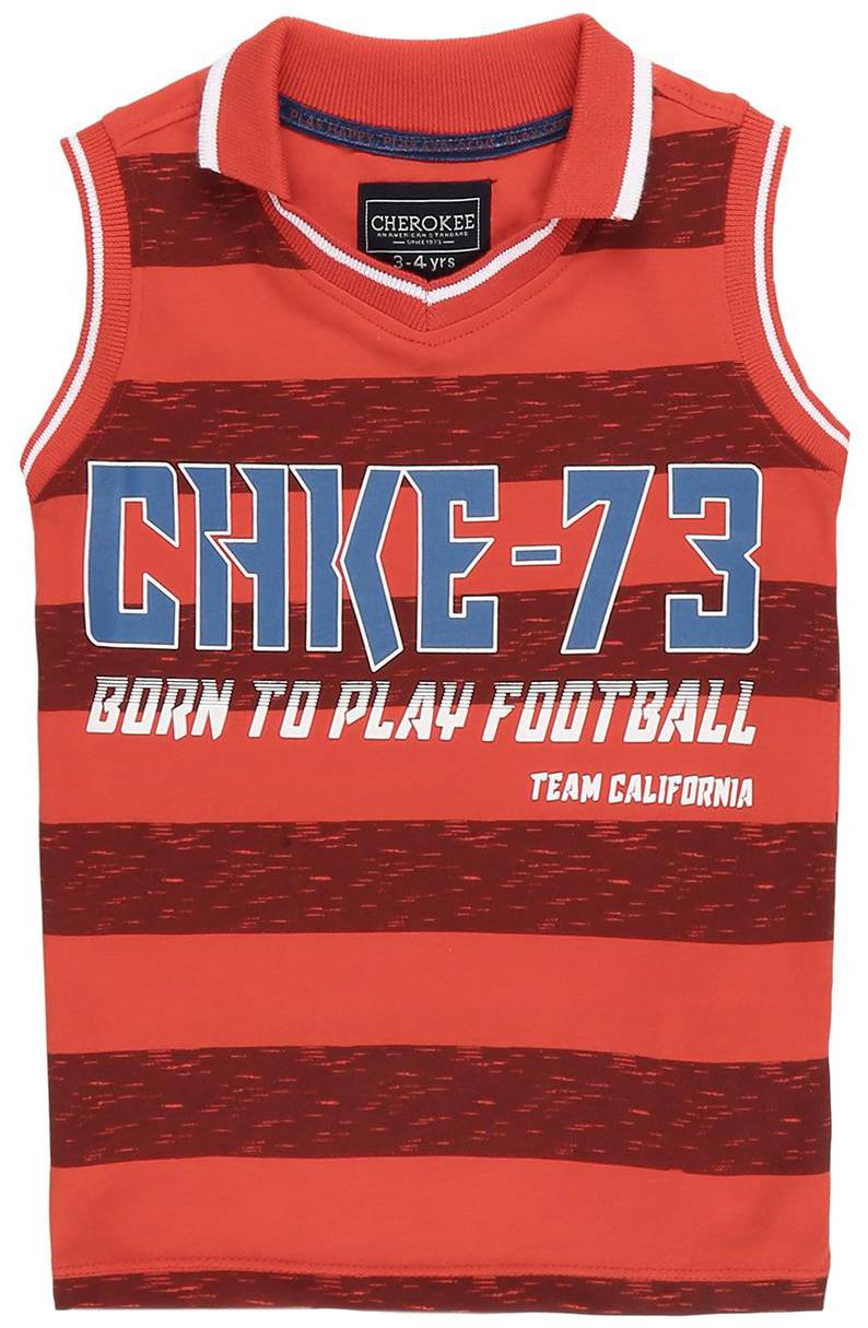 

CHEROKEE Boy Cotton Striped T-shirt - Red