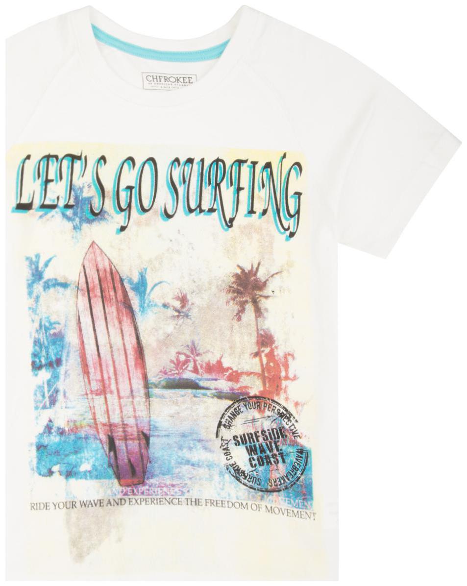 

CHEROKEE Boy Cotton Printed T-shirt - White