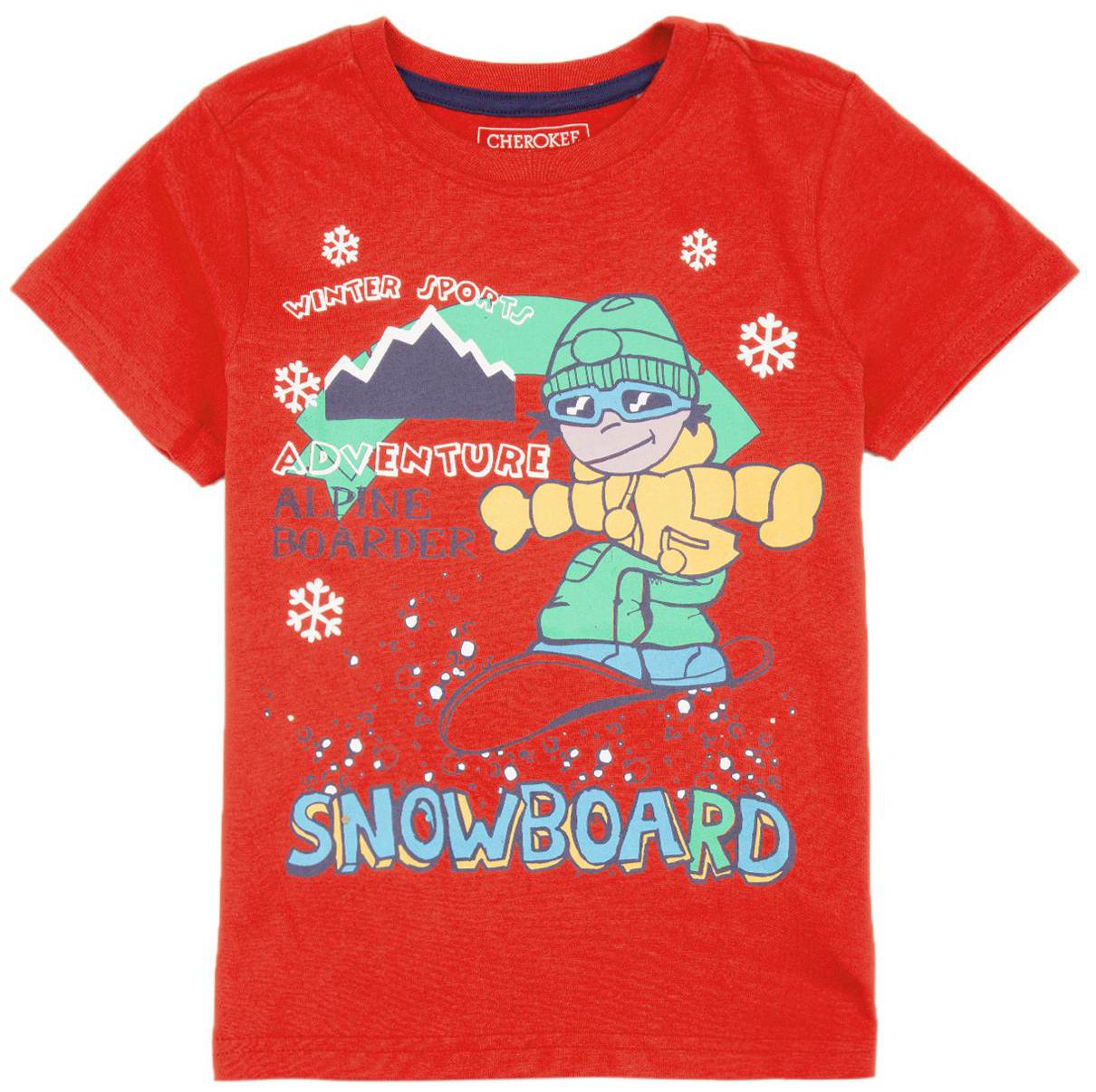 

CHEROKEE Boy Cotton Printed T-shirt - Red