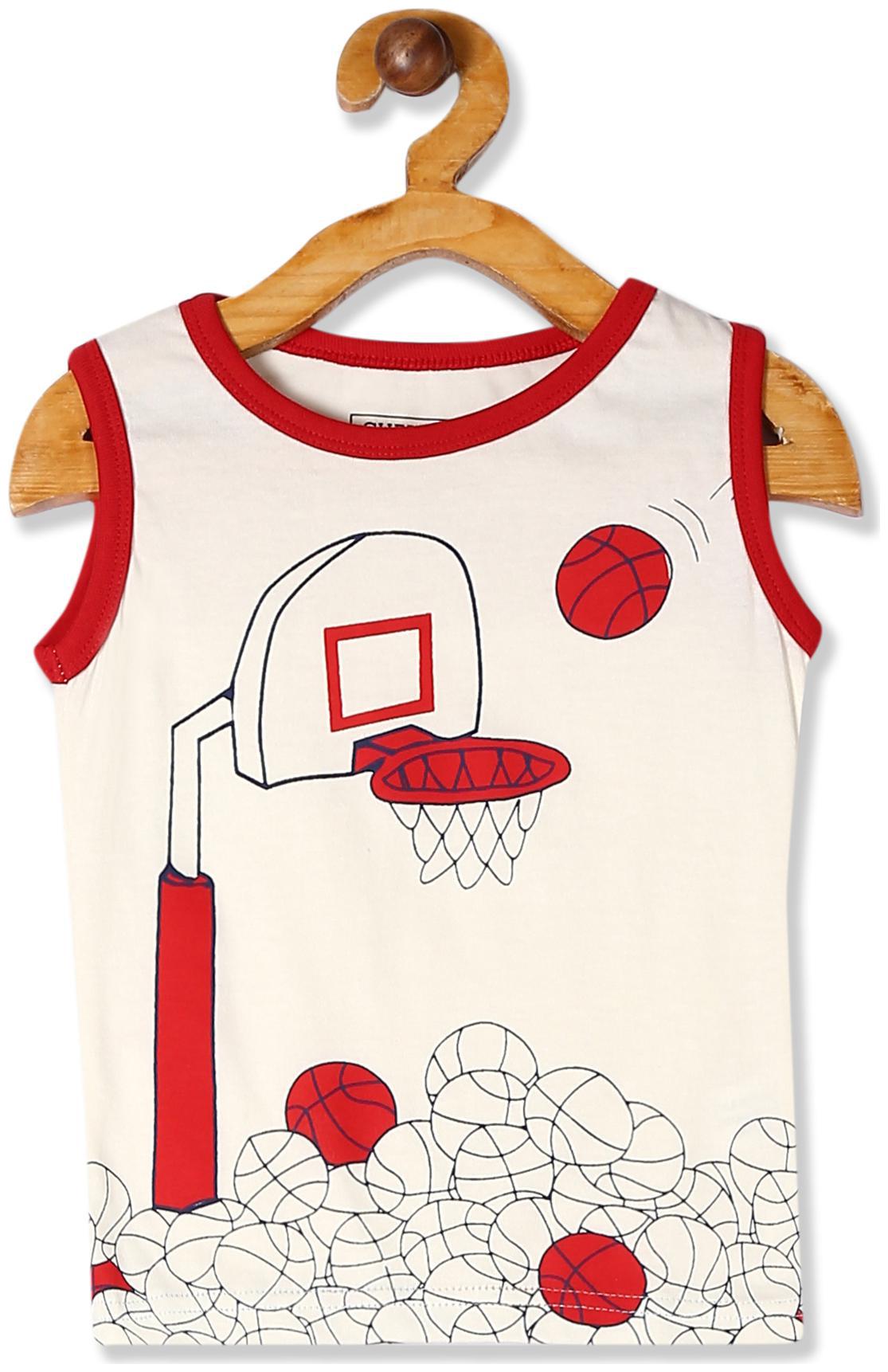 

CHEROKEE Boy Cotton Printed T-shirt - White