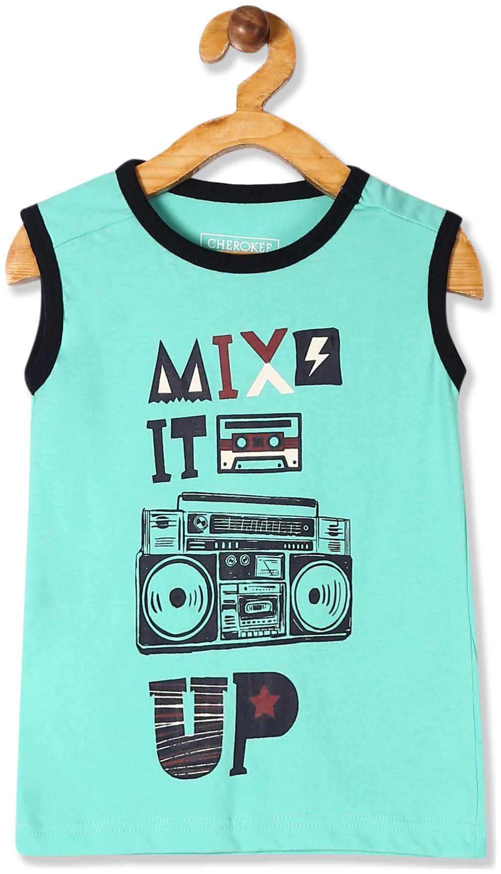 

CHEROKEE Boy Cotton Printed T-shirt - Green