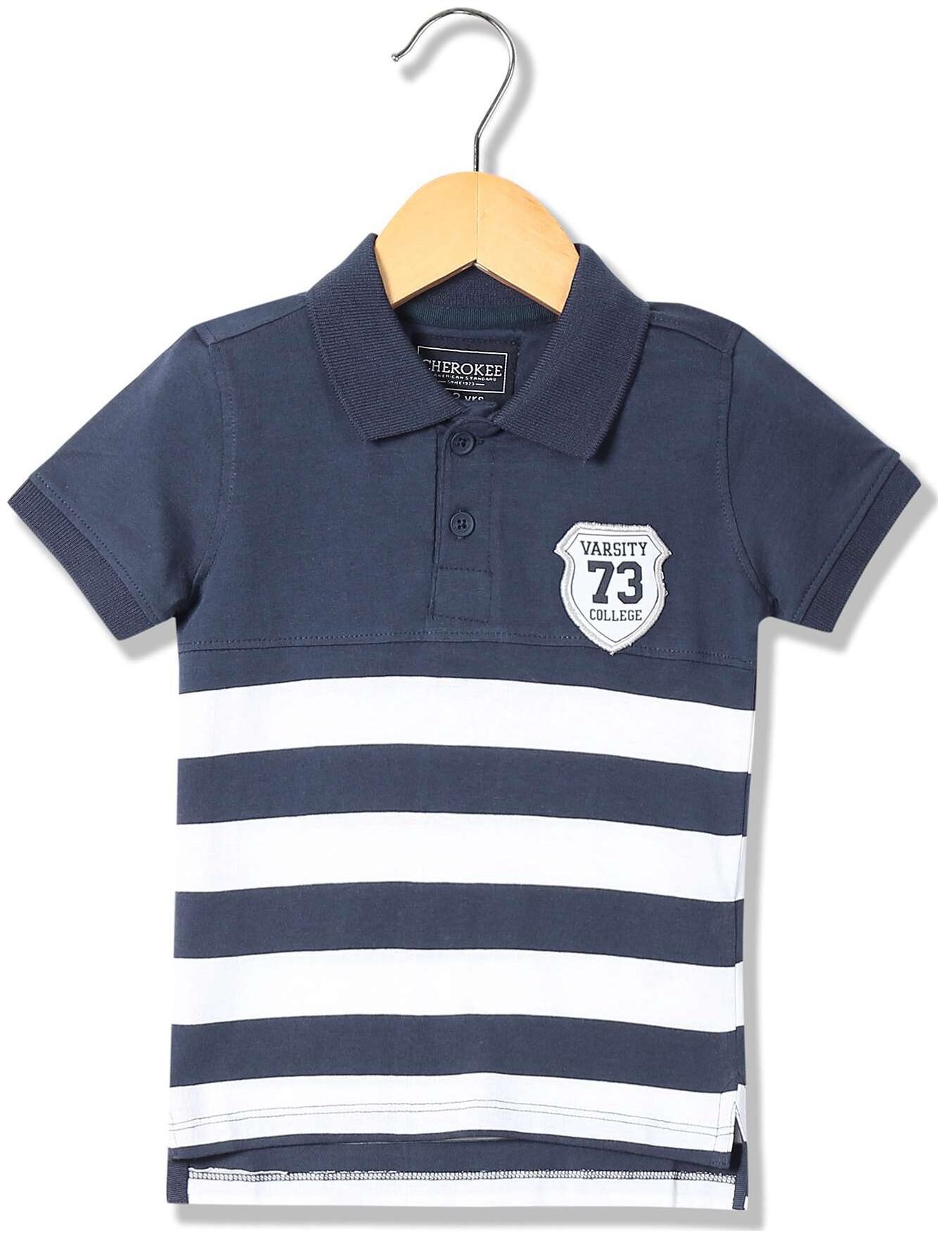 

CHEROKEE Boy Cotton Striped T-shirt - Blue