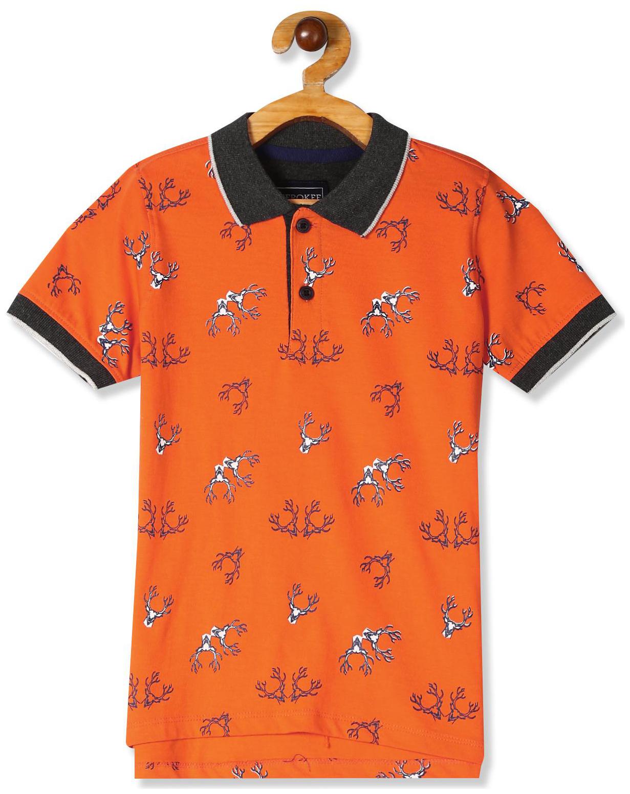 

CHEROKEE Boy Cotton Printed T-shirt - Orange