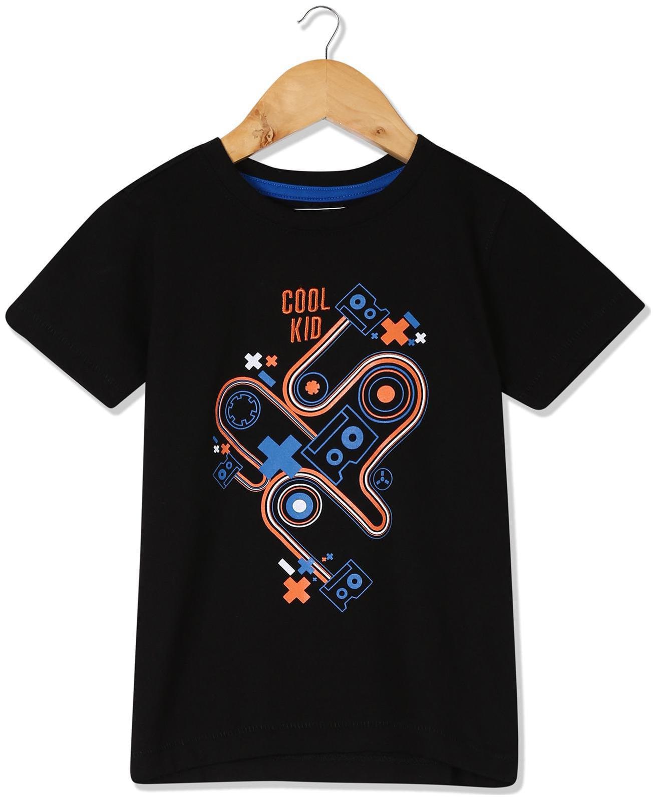 

CHEROKEE Boy Cotton Printed T-shirt - Black