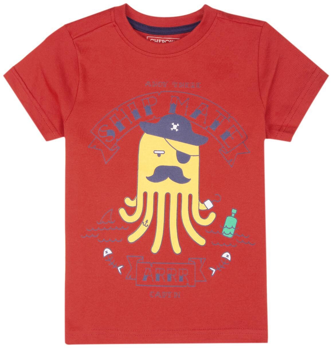 

CHEROKEE Boy Cotton Printed T-shirt - Red
