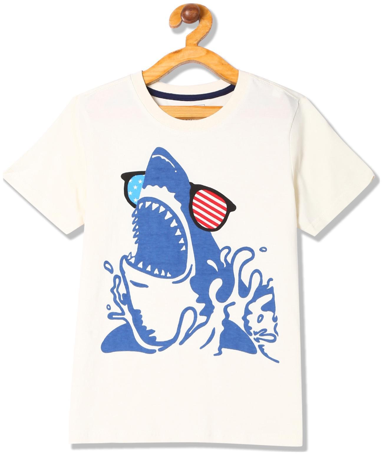 

CHEROKEE Boy Cotton Printed T-shirt - White