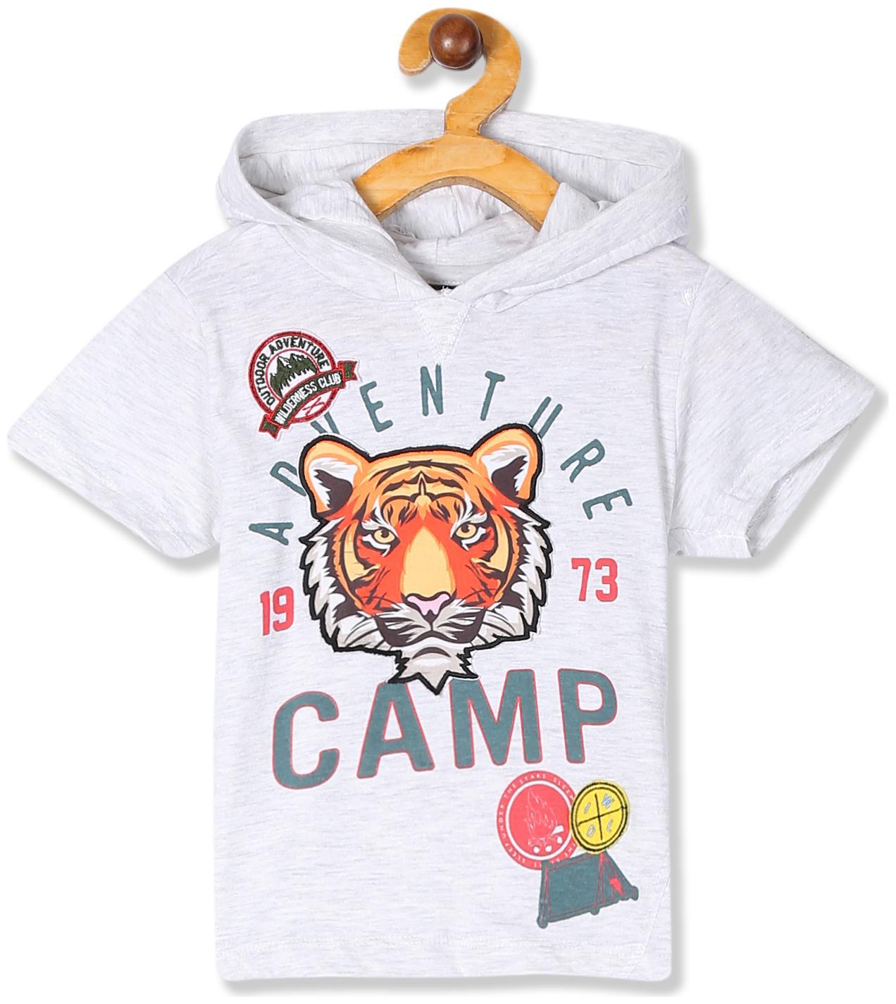 

CHEROKEE Boy Cotton Solid T-shirt - Grey