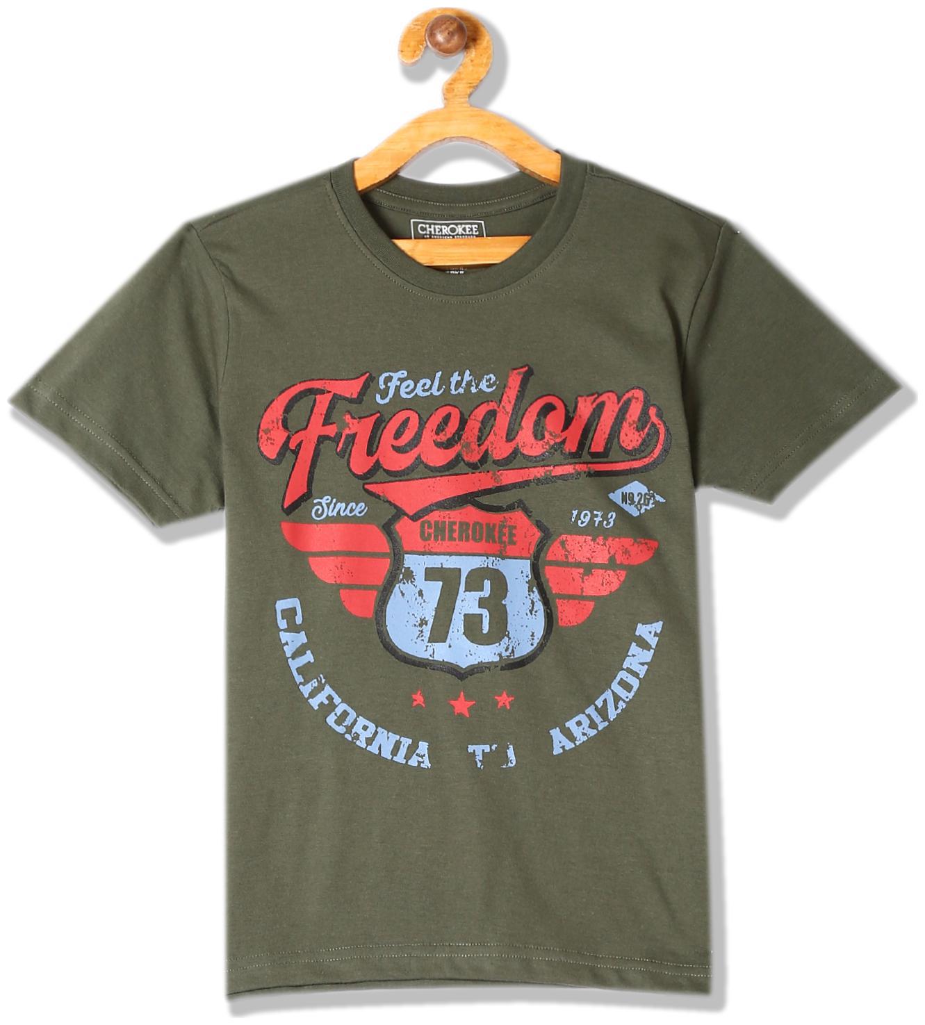 

CHEROKEE Boy Cotton Printed T-shirt - Green