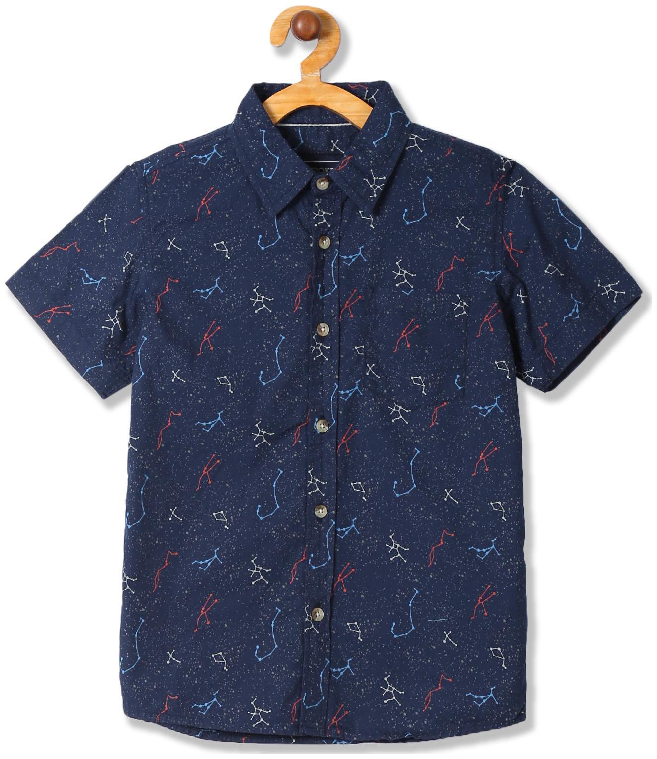 

CHEROKEE Boy Cotton Printed Shirt Blue
