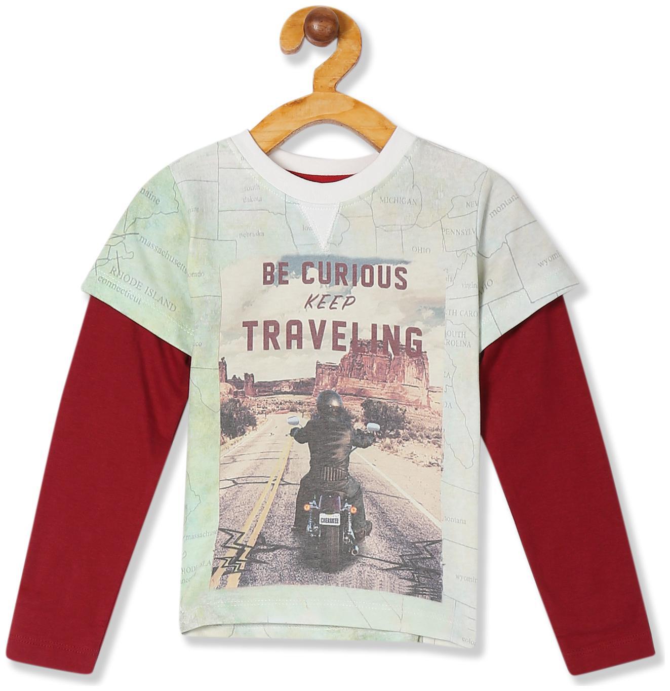 

CHEROKEE Boy Cotton Printed T-shirt - Green