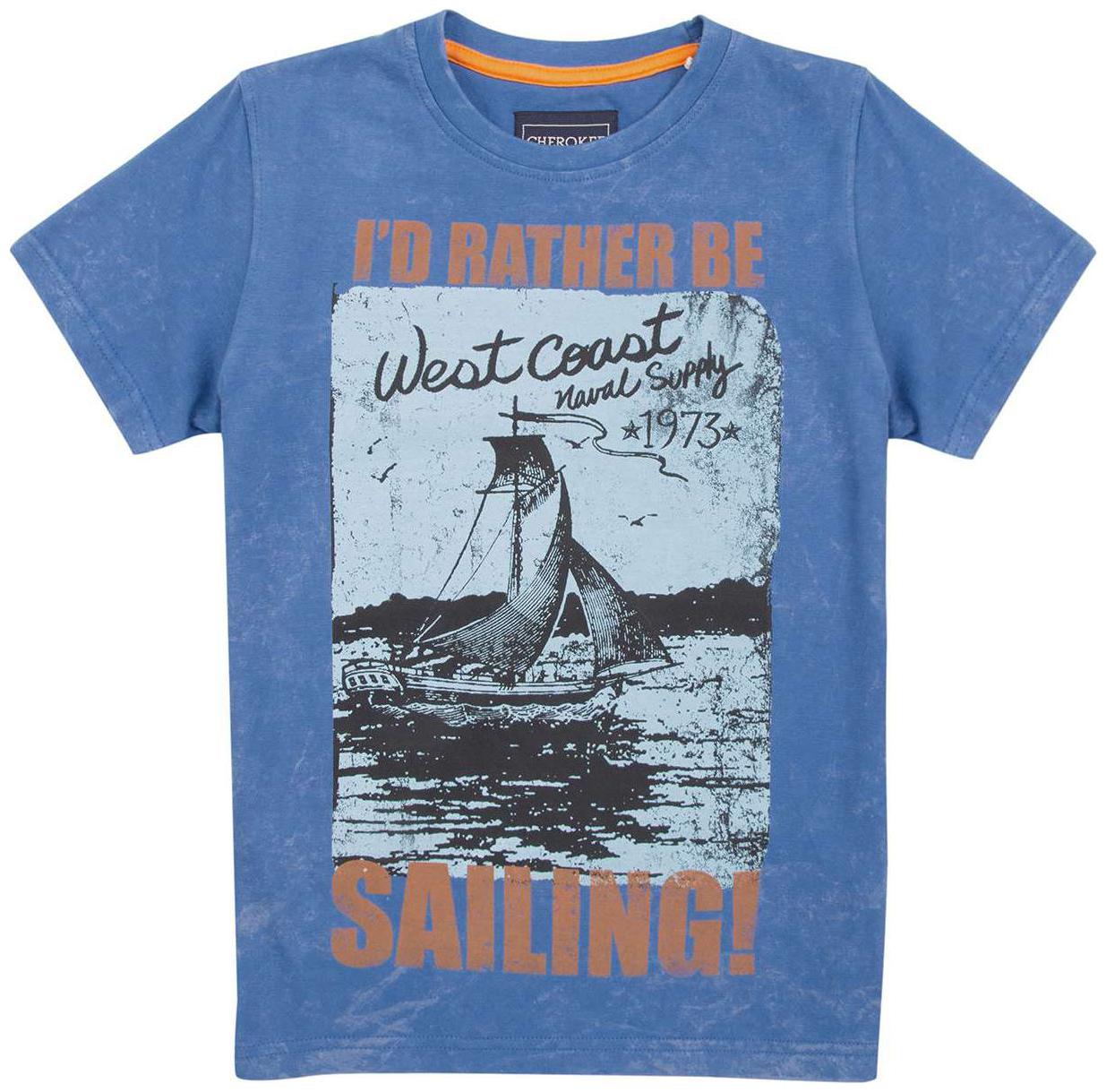 

CHEROKEE Boy Cotton Printed T-shirt - Blue