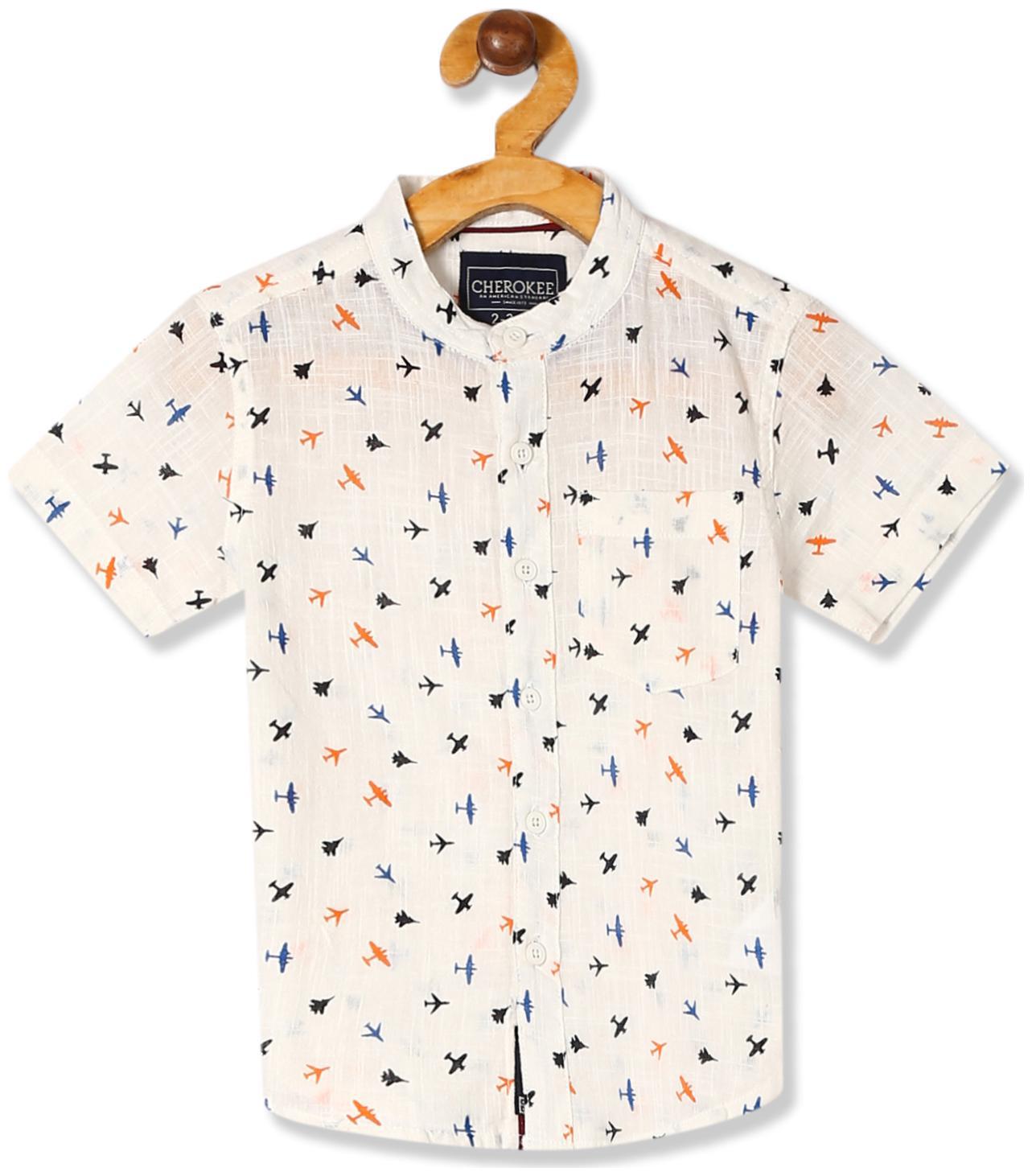 

CHEROKEE Boy Cotton Printed Shirt White