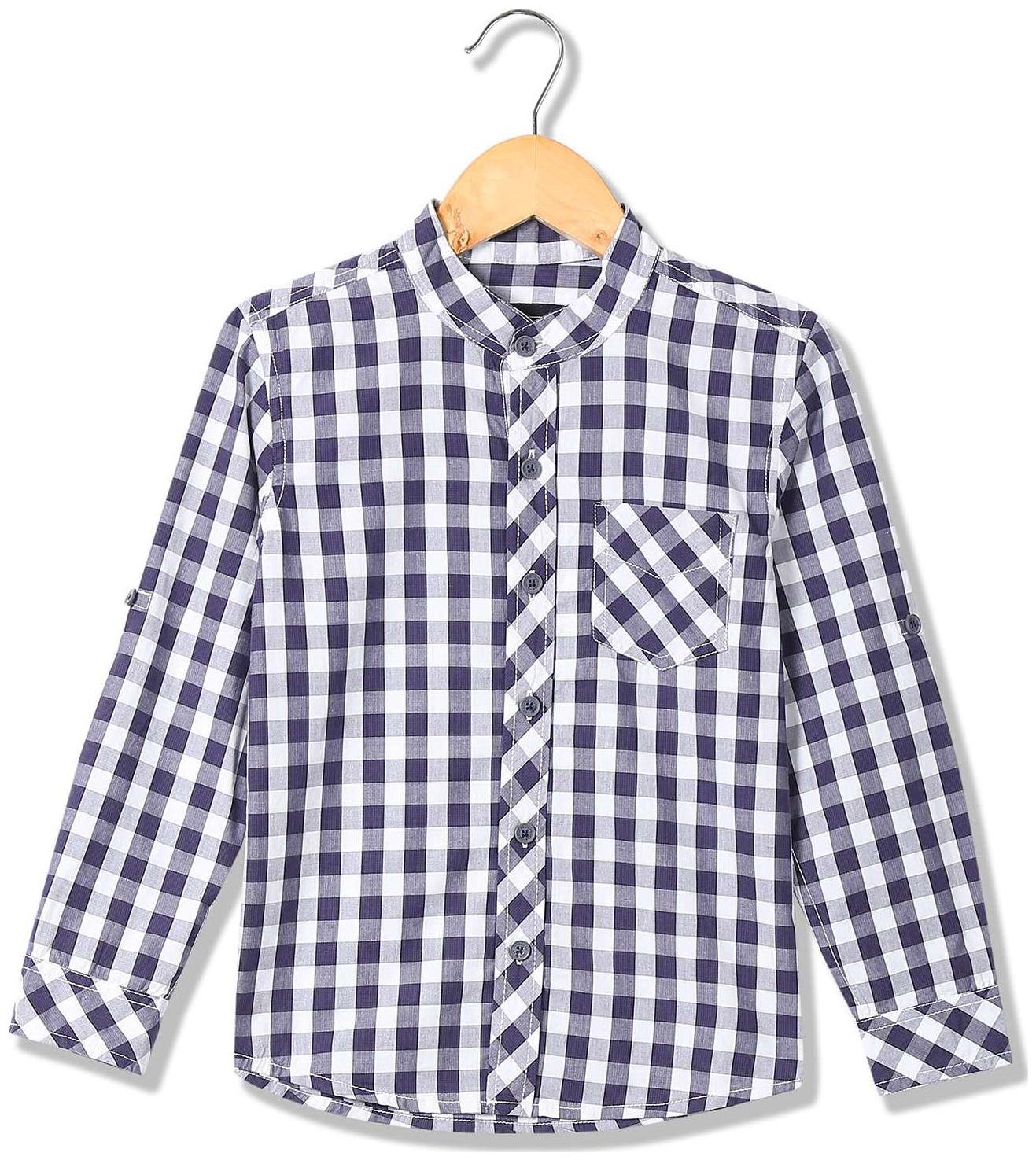

CHEROKEE Boy Cotton Checked Shirt Purple