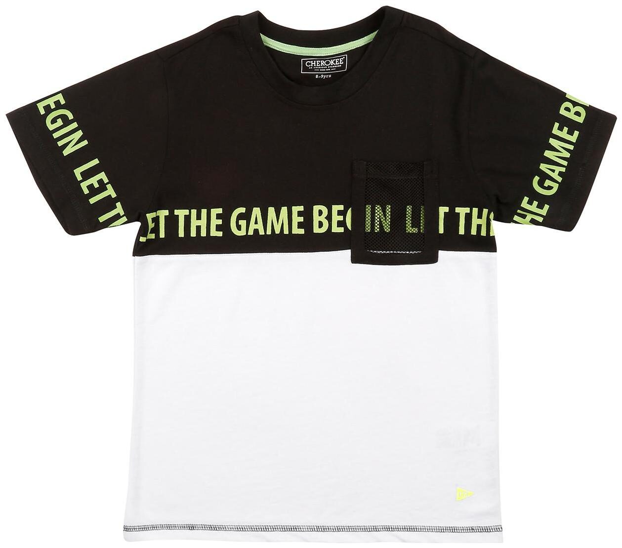 

CHEROKEE Boy Cotton Printed T-shirt - Black White