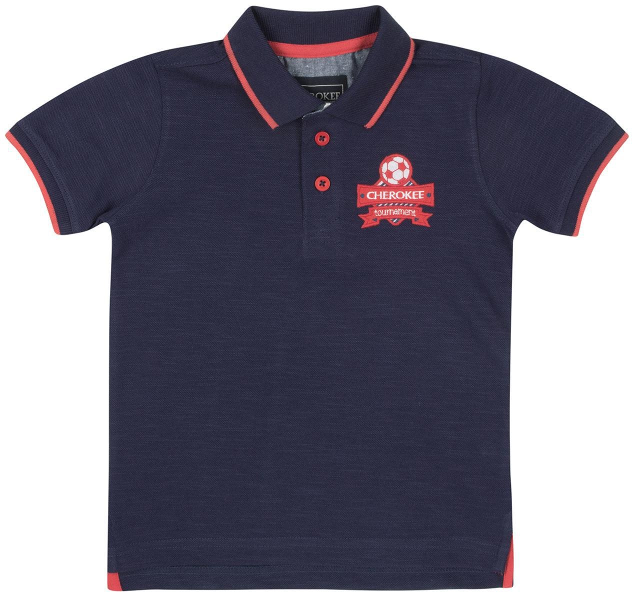 

CHEROKEE Boy Cotton Solid T-shirt - Blue