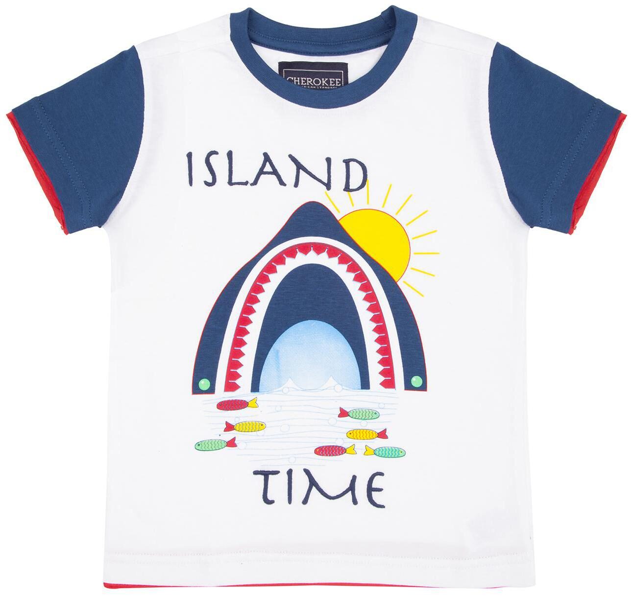 

CHEROKEE Boy Cotton Printed T-shirt - White