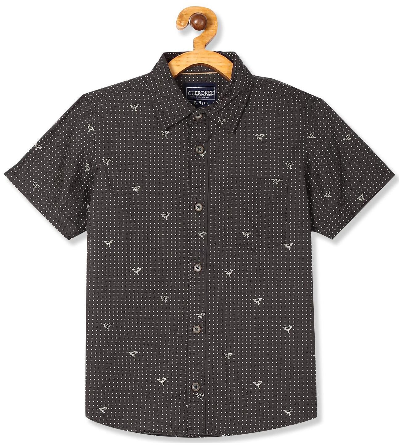 

CHEROKEE Boy Cotton Printed Shirt Brown