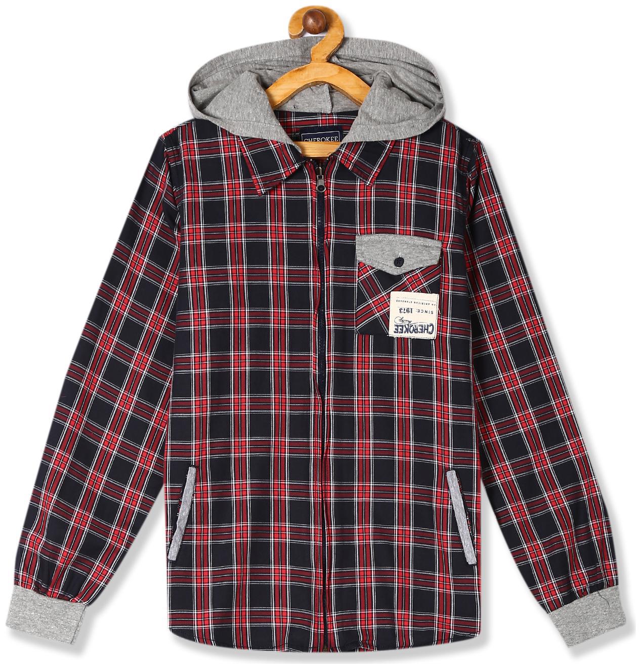 

CHEROKEE Boy Cotton Checked Shirt Blue