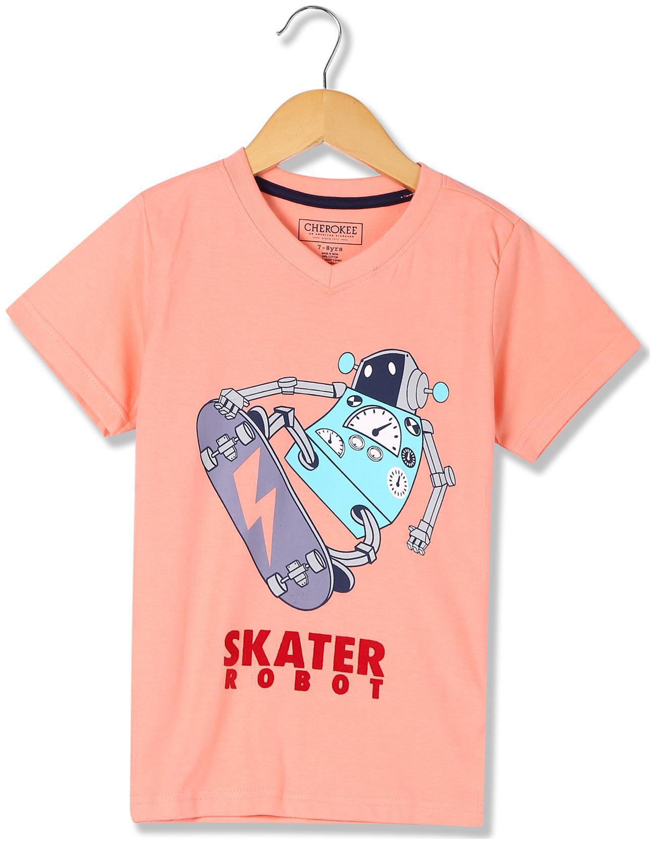 

CHEROKEE Boy Cotton Printed T-shirt - Pink