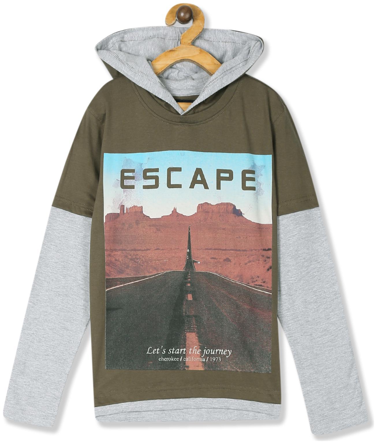 

CHEROKEE Boy Cotton Printed T-shirt - Green