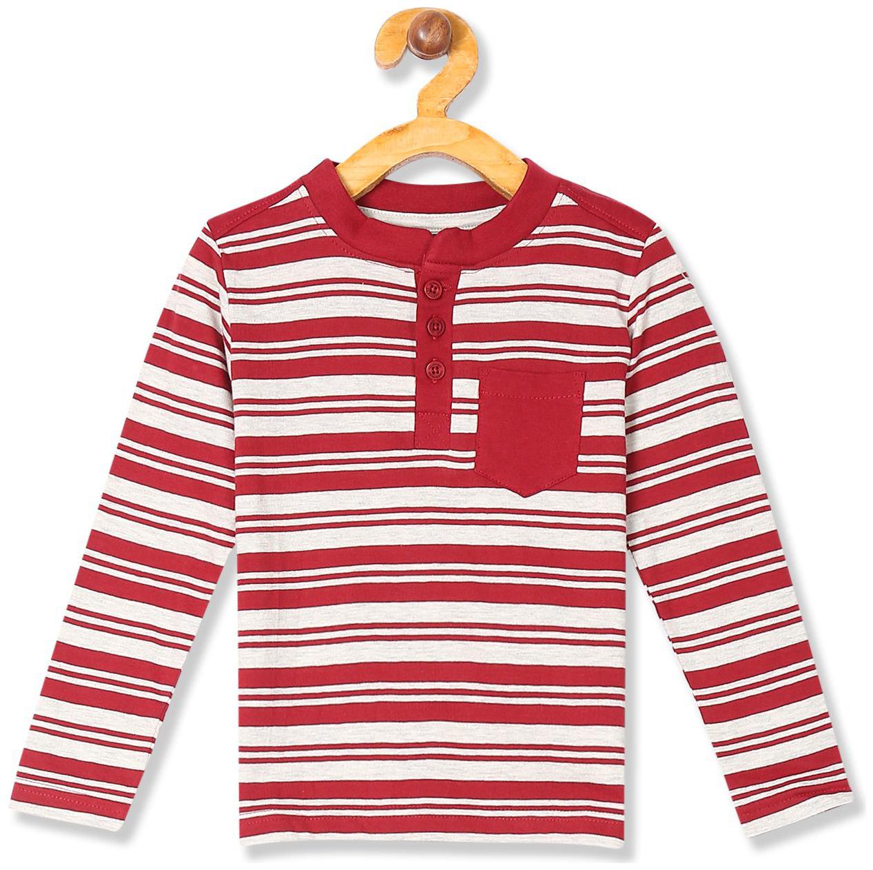 

CHEROKEE Boy Cotton Striped T-shirt - Red