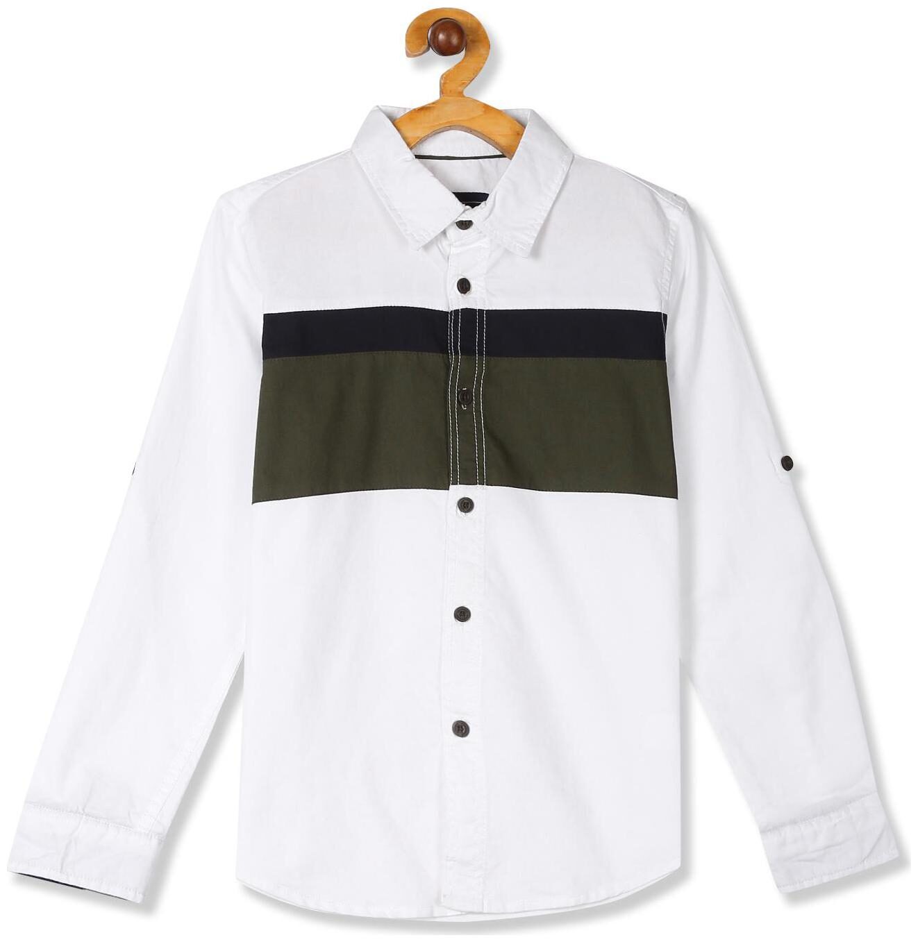 

CHEROKEE Boy Cotton Solid Shirt White
