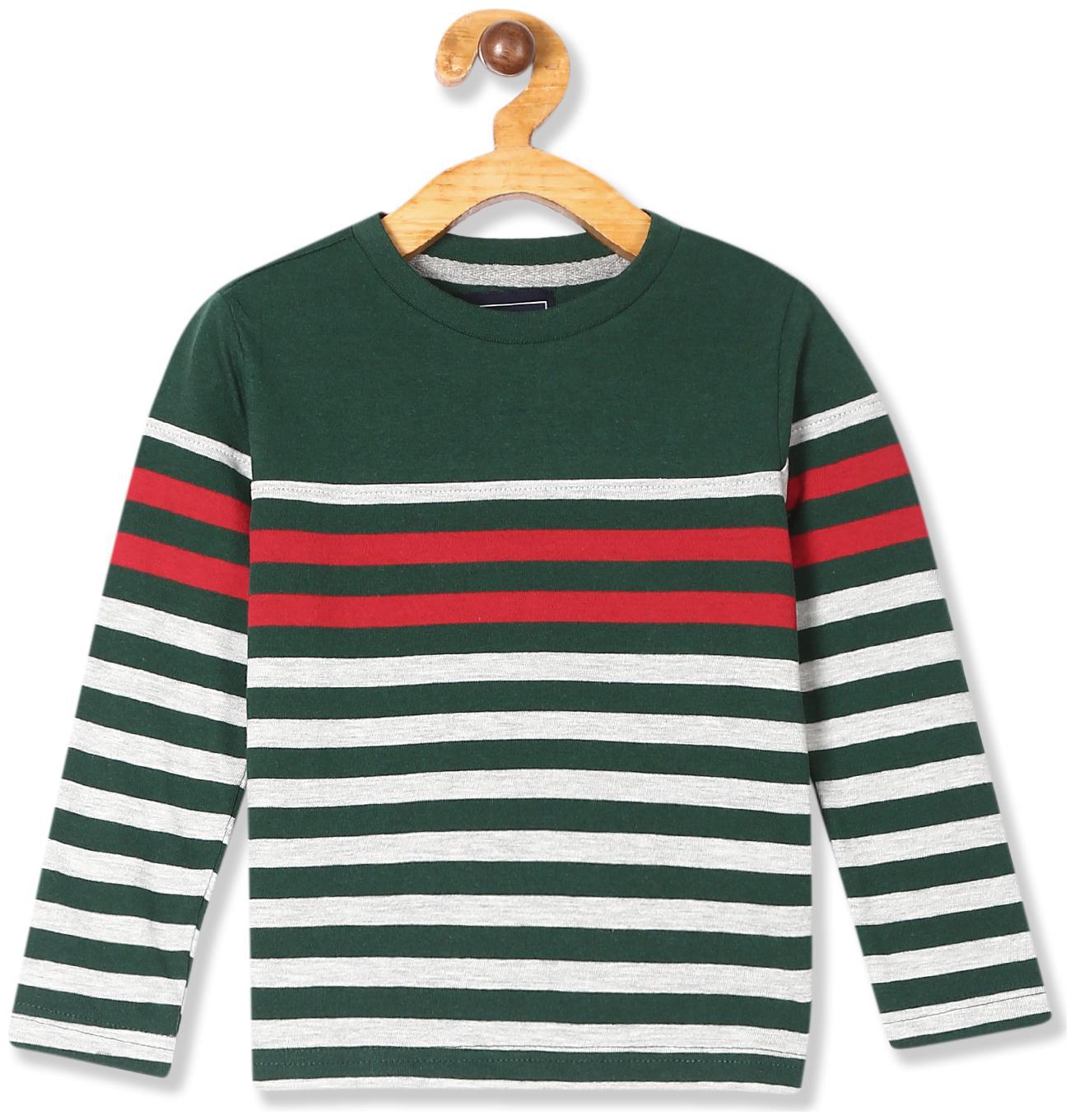 

CHEROKEE Boy Cotton Striped T-shirt - Green