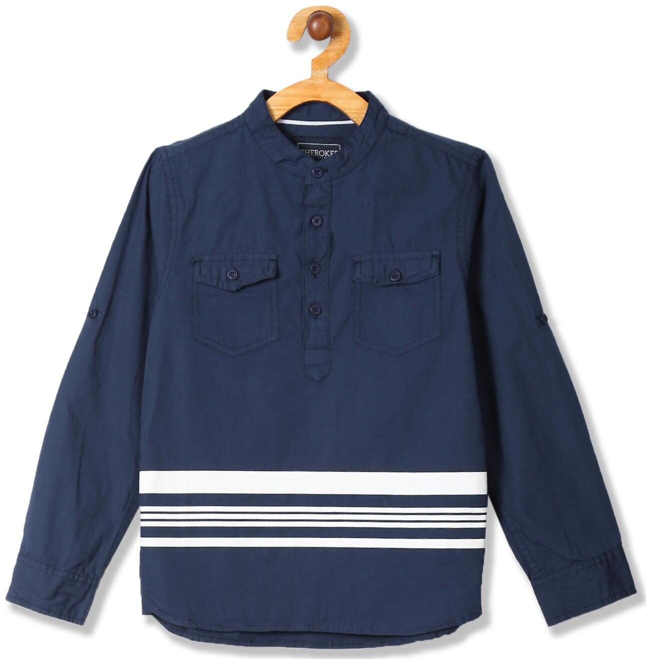 

CHEROKEE Boy Cotton Striped Shirt Blue
