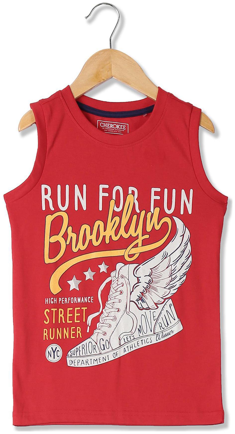 

CHEROKEE Boy Cotton Printed T-shirt - Red