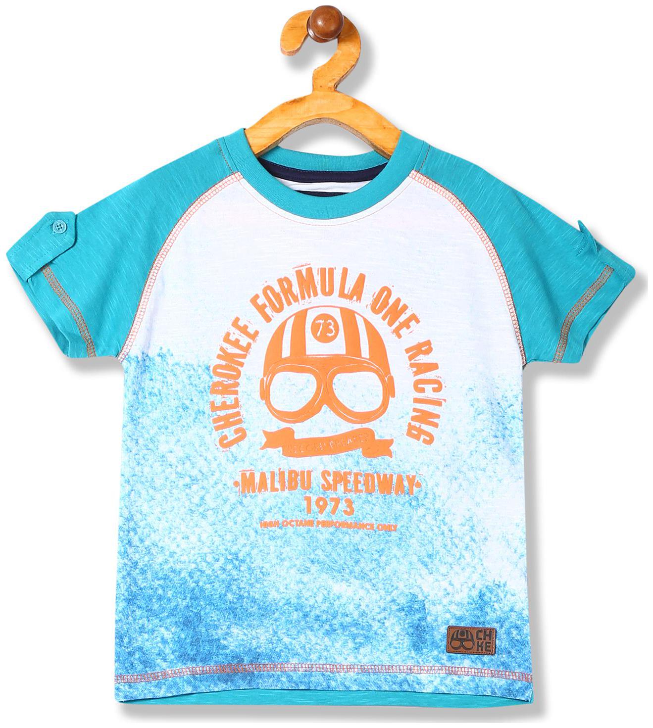 

CHEROKEE Boy Cotton Printed T-shirt - Blue