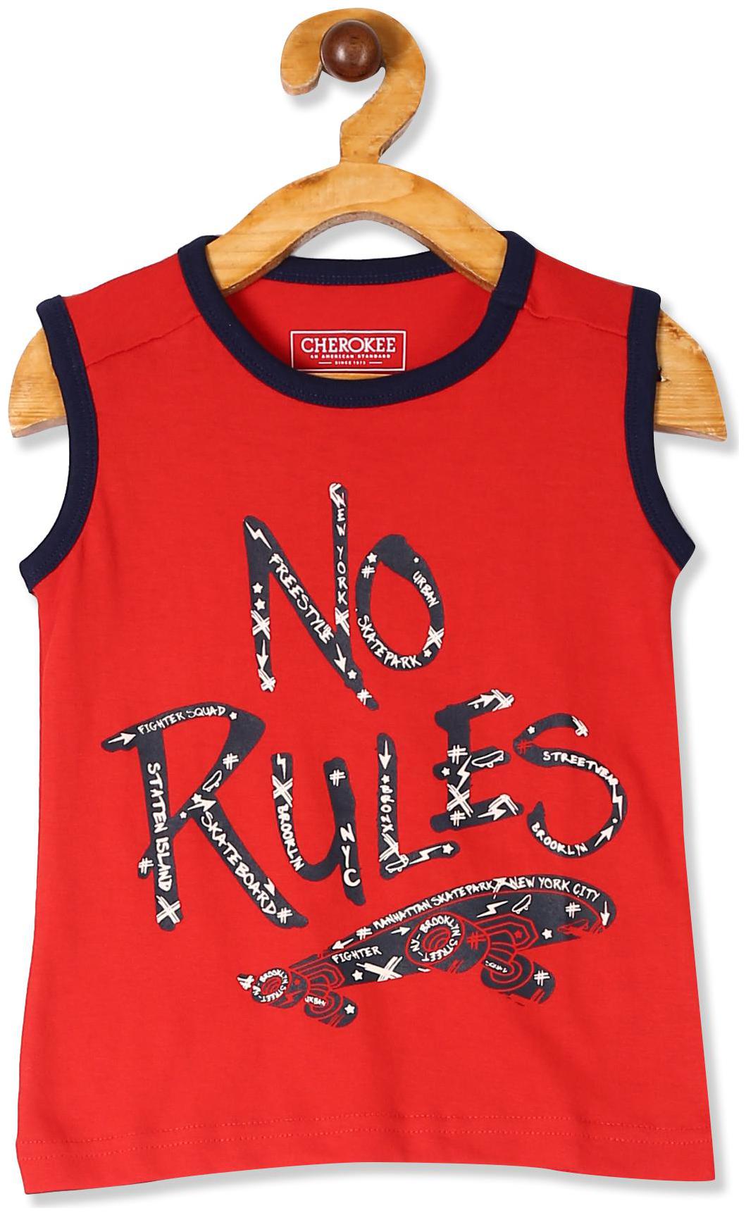

CHEROKEE Boy Cotton Printed T-shirt - Red