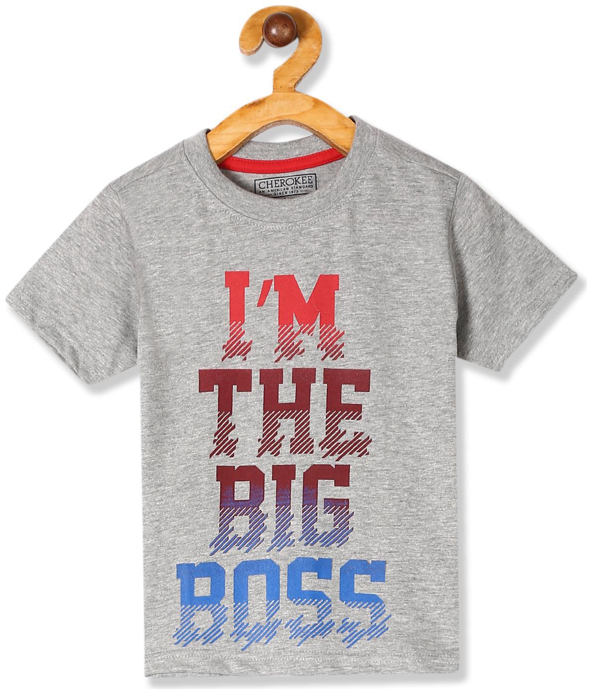 

CHEROKEE Boy Cotton Printed T-shirt - Grey