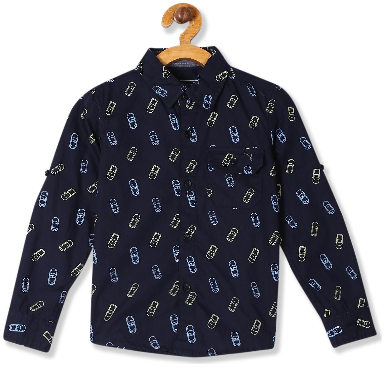 

CHEROKEE Boy Cotton Printed Shirt Blue
