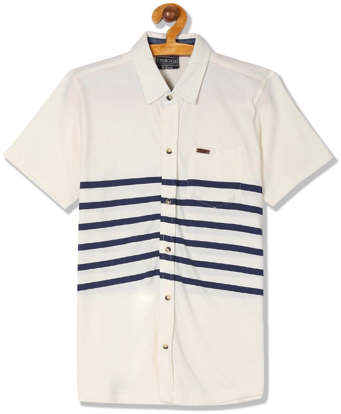 

CHEROKEE Boy Cotton Striped Shirt White