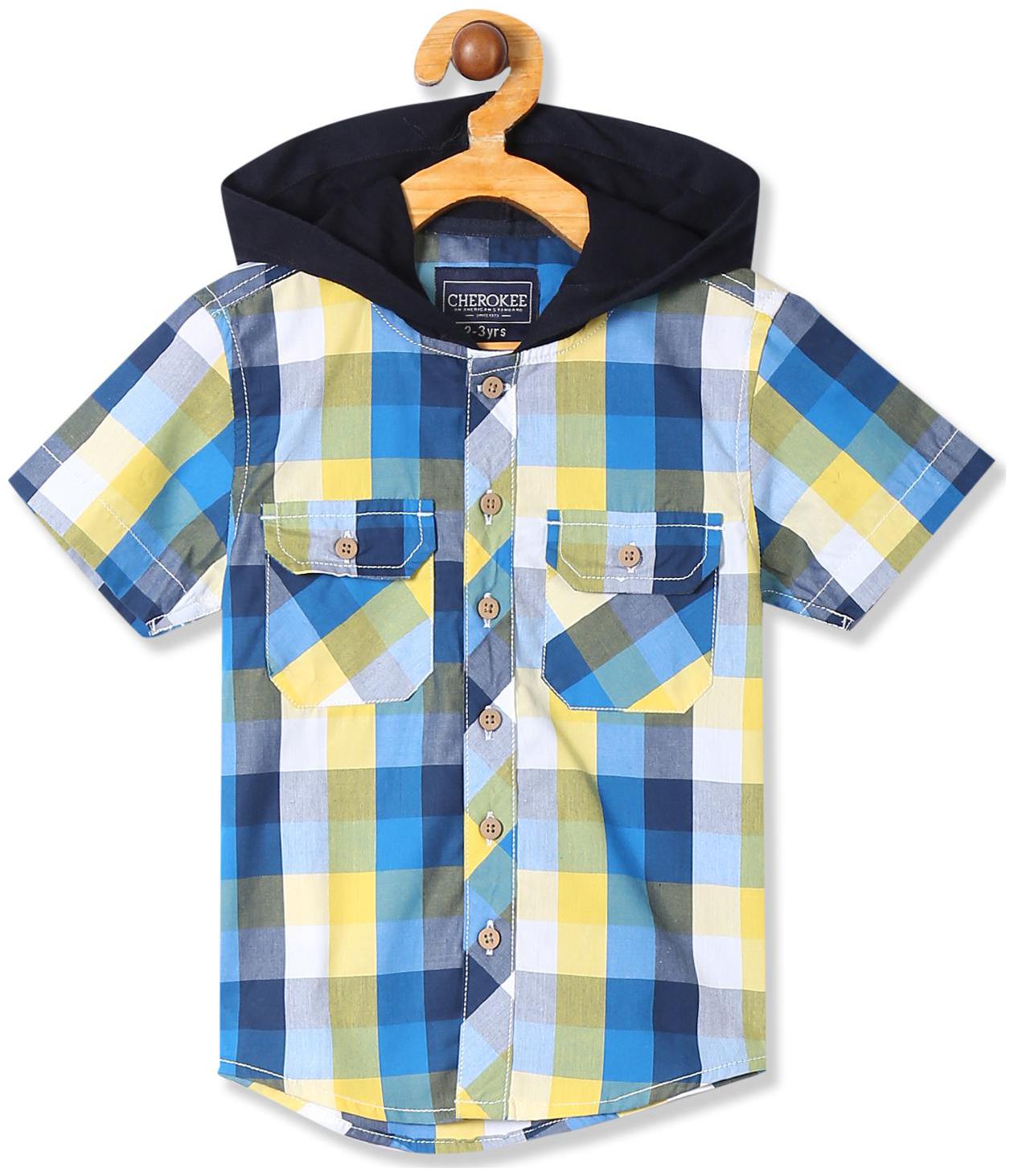 

CHEROKEE Boy Cotton Checked Shirt Yellow