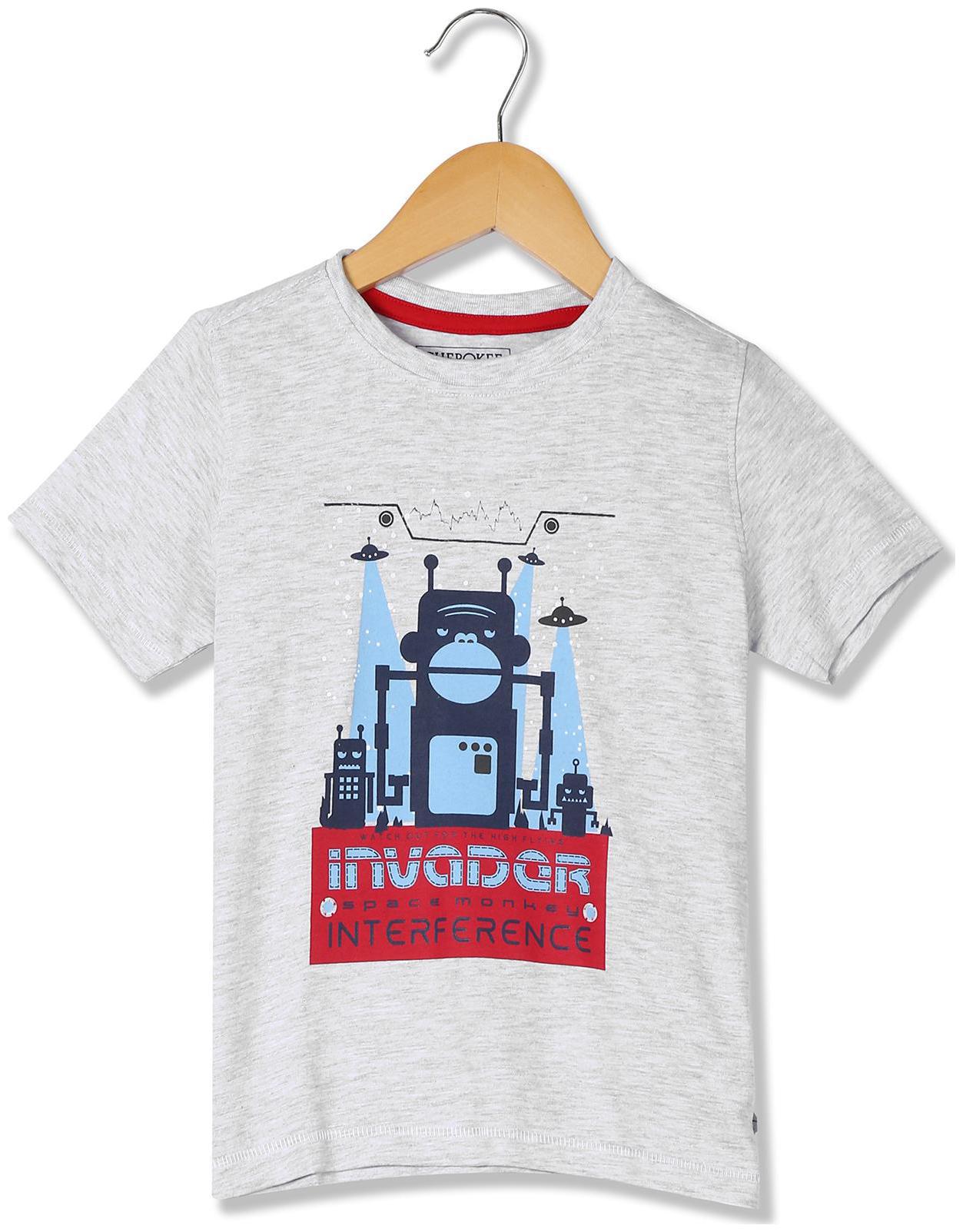 

CHEROKEE Boy Cotton blend Printed T-shirt - Grey