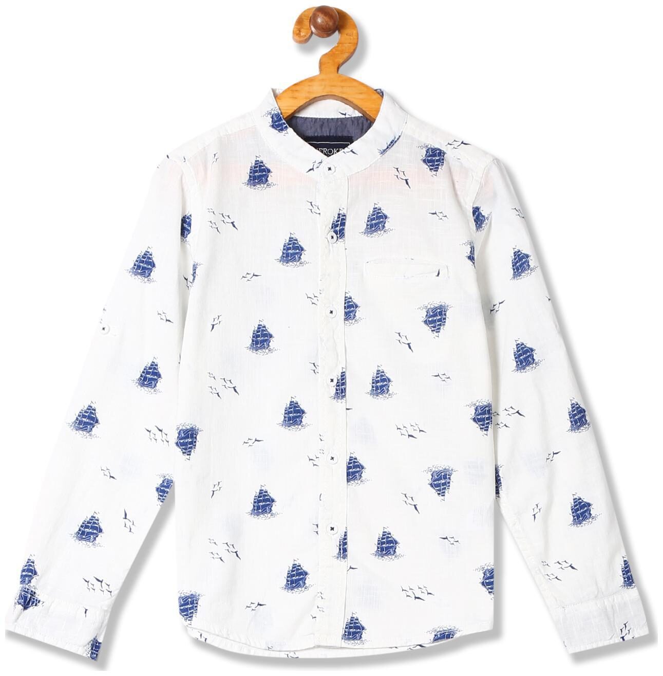 

CHEROKEE Boy Cotton Printed Shirt White