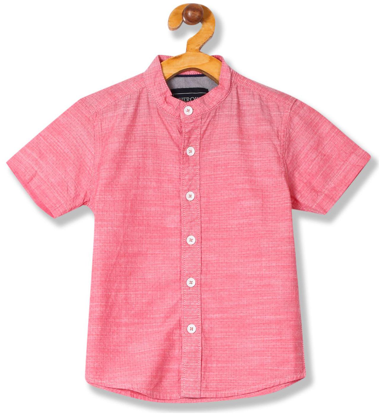 

CHEROKEE Boy Cotton Solid Shirt Pink