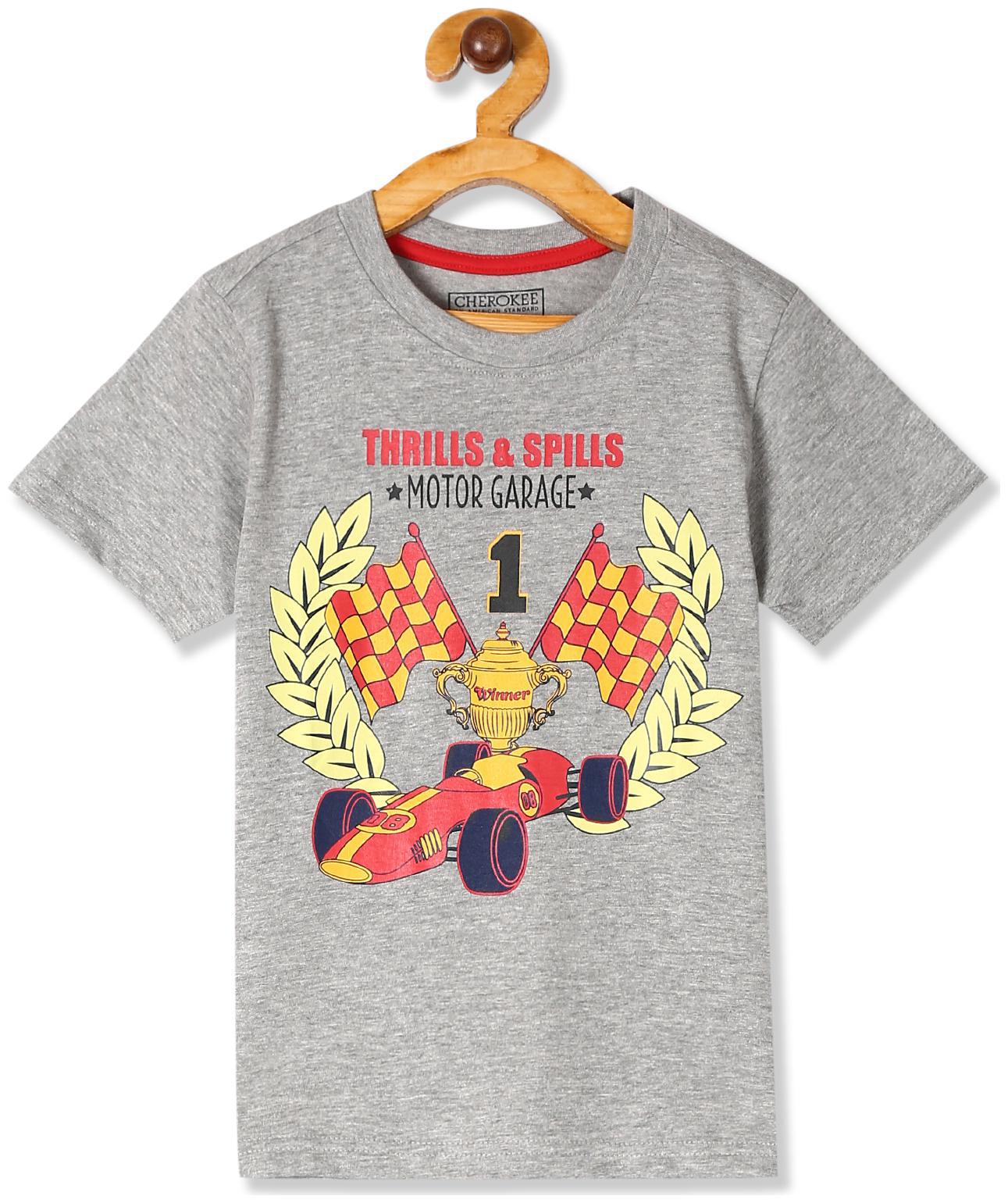 

CHEROKEE Boy Cotton Printed T-shirt - Grey