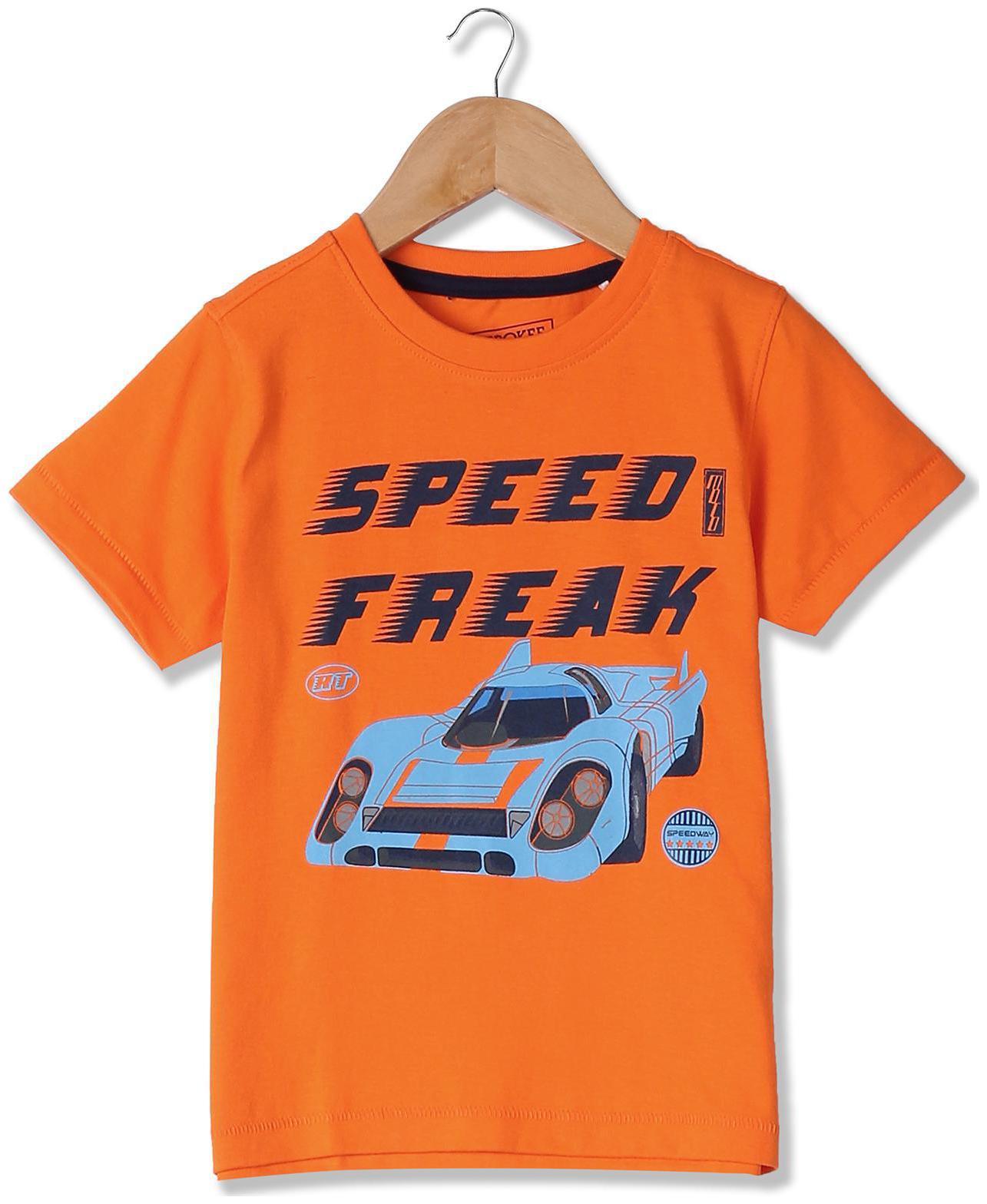 

CHEROKEE Boy Cotton Printed T-shirt - Orange