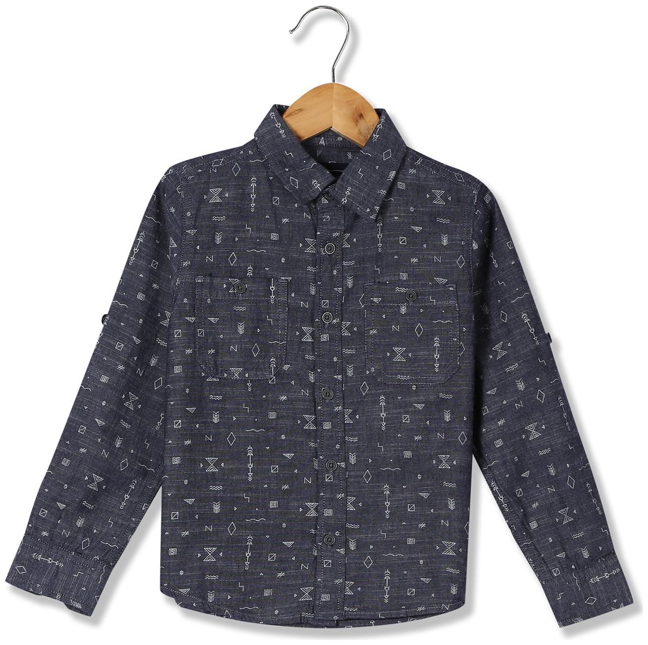 

CHEROKEE Boy Cotton Printed Shirt Blue